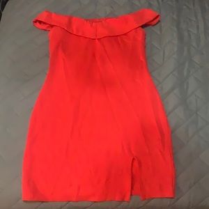 off the shoulder mini dress